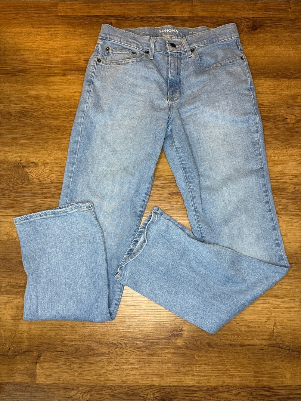 Sonoma The Everyday Jean Bootcut Light Wash Men’s 30 x 32 Stretch Cotton Blend